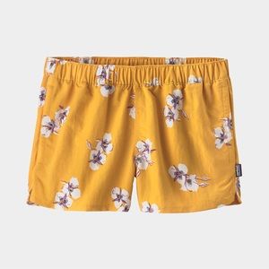 Patagonia Barely Baggie Shorts Yellow Floral